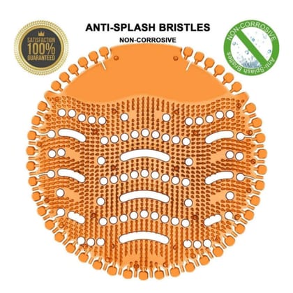 Urinal Screen Mat Fresh Orange Hygiene Fresh Air Fragerance Mat Hygiene Products Mat (Pack of 4)