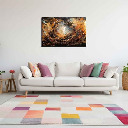 GOLDEN REFLECTION PAINTINGS 24in X 16in WITH BLACK FRAME