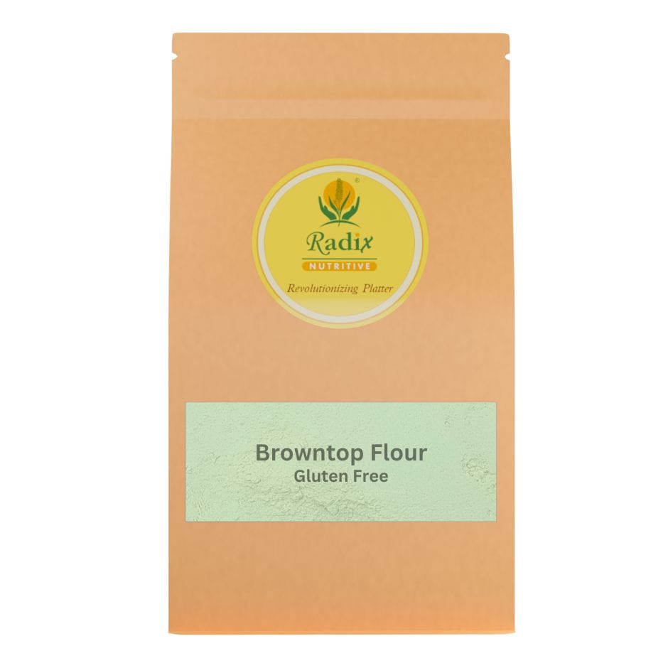 Radix Nutritive® Unpolished Browntop flour. Natural Product. Gluten-free
