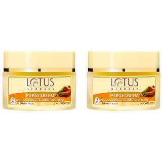 Lotus Herbals Papayablem Papaya-N-Saffron Anti-Blemish Cream  Fades Blemishes  For All Skin Types  50G ( Pack Of 2 )