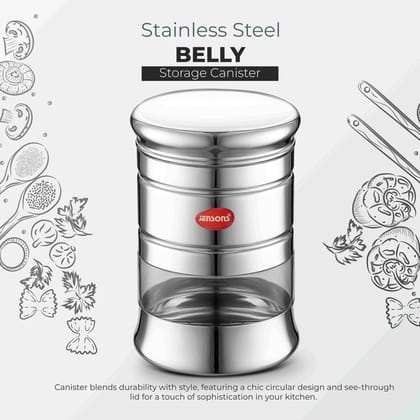 JENSONS Stainless Steel Belly Canister 10 cm
