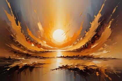 SUNSET VIEW PAINTINGS 24in X 16in WITH BLACK FRAME