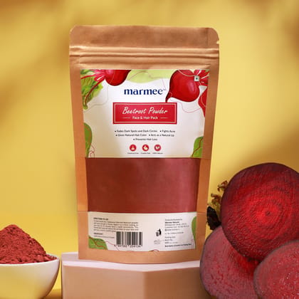 Marmee Beetroot Powder – 100% Natural Face & Hair Care for Radiance & Strength