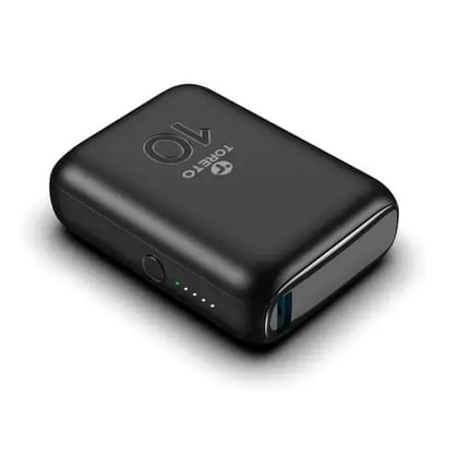 Toreto Eon Nano 10000mAh Power bank | Pocket Size | Dual Output (USB -A +Type-C)