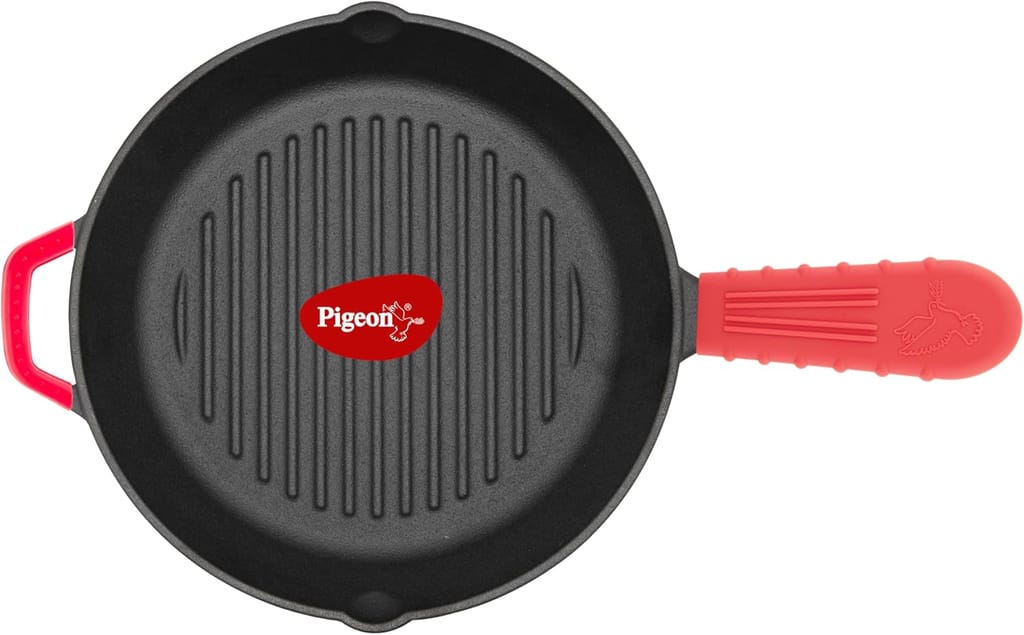 Pigeon by Stovekraft Cast Iron Grill Pan, 25 cm