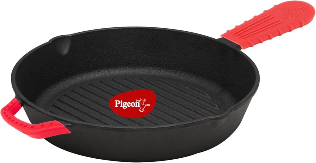 Pigeon by Stovekraft Cast Iron Grill Pan, 25 cm