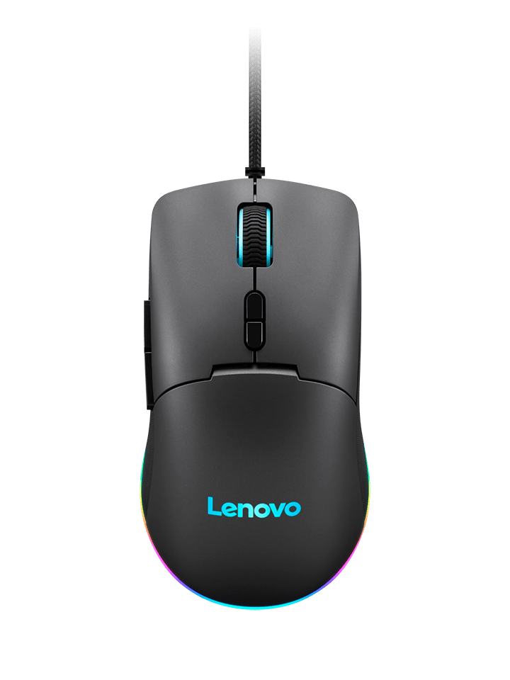 Lenovo M210 RGB Gaming Wired USB Mouse, Ambidextrous, 7-Buttons, 8000 DPI with 4 Levels DPI Switch, 3-Zone RGB Backlight, 3Year Warranty, (GY51M74265)