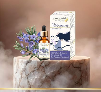 Evaara Essentials | Rosemary Essential Oil, 100% Pure and Natural, 30ml, No Parabens