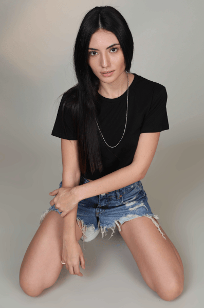 Black Half Sleeve Crop Top