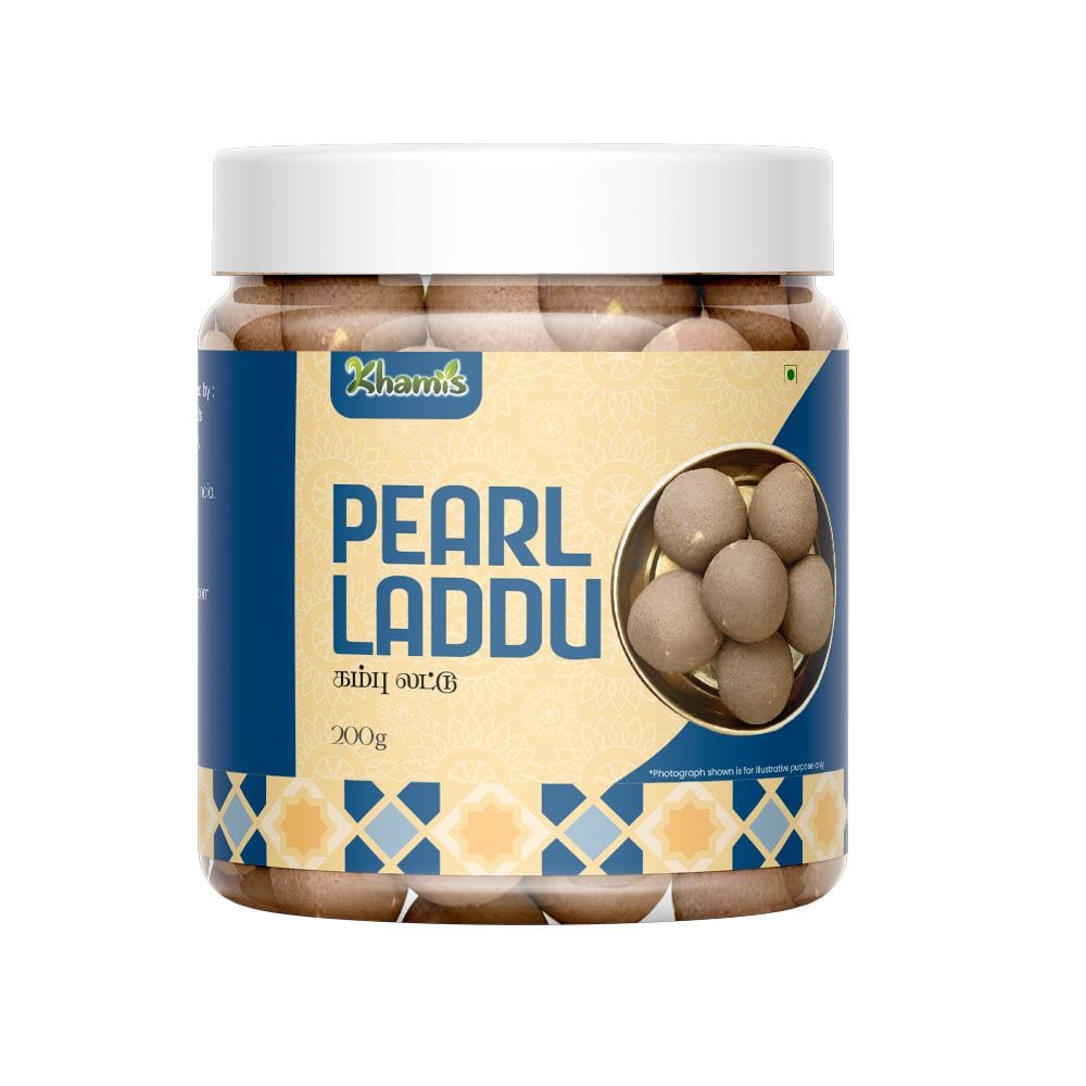 Pearl Millet Laddu – Bajra Laddu with Jaggery | Authentic Indian Sweet Treat | Healthy Indian Sweet by Khamis Healthy Foods-200g (pack of 2)