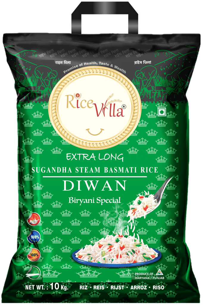 Rice Villa| Diwan| 10 kg| Sugandha Steam Basmati Rice| Biriyani Special