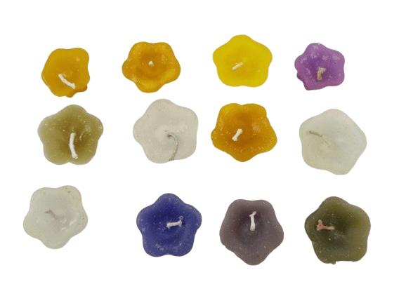 Flower-Shaped Floating Candles - Set of 12 - Various Colors - Flowers | Buy online on ZillyBuy