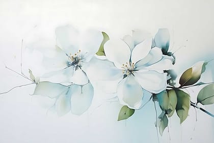 ELEGANT FLORAL ART 24in X 16in WITH BLACK FRAME