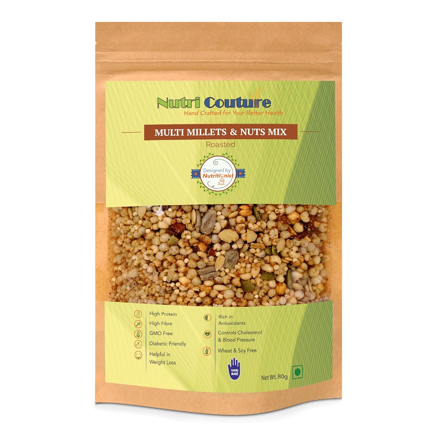 Nutri Couture Multi Millets & Nuts Mix - Roasted - 120g