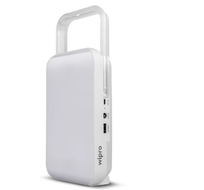 Emergency Rechargeable LED Lantern with 7200 mAh Battery | 122 Individual LED Lights | Brightness Control Feature | in-Built Mobile Charging Point | 15 Watt (Pack of 1) White