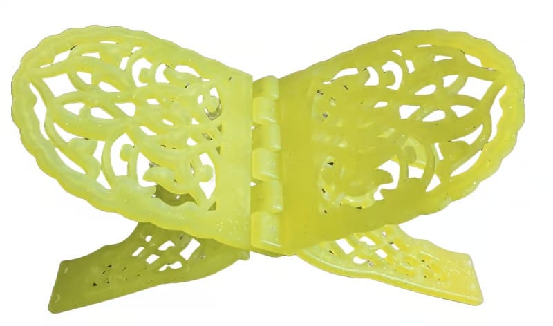 Yellow Floral Book Holder with Intricate Design