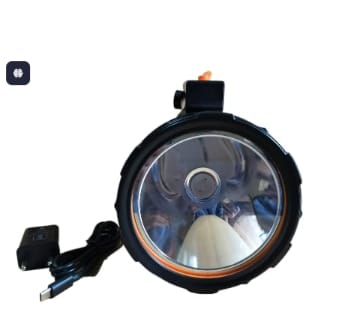 Heavy-Duty Rechargeable Spotlight with Long Beam and USB Charging