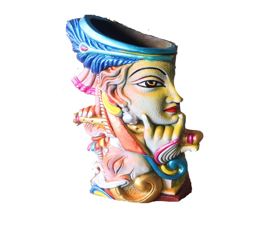 Artistic Deity Sculpture Vase
