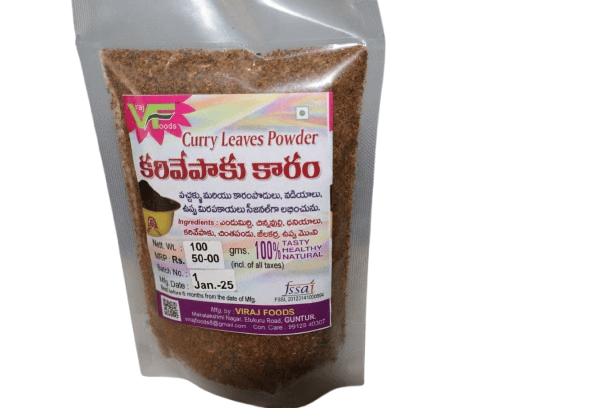 Curry Leaves Powder - Karivepaku Karam by VIRAJ FOODS