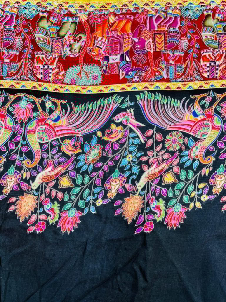 Rajwadi Multicolor Saree – Traditional Rajasthani Motif Drape