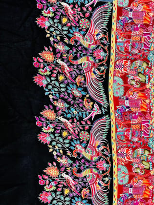 Rajwadi Multicolor Saree – Traditional Rajasthani Motif Drape Rajwadi Multicolor Saree – Traditional Rajasthani Motif Drape