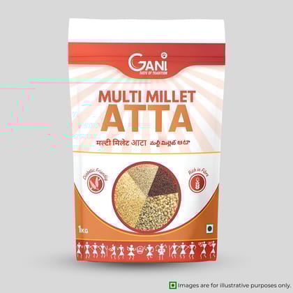 Gani Multi Millet Atta - Diabetic Friendly & Rich in Fiber- 1 Kg (pack of 2)