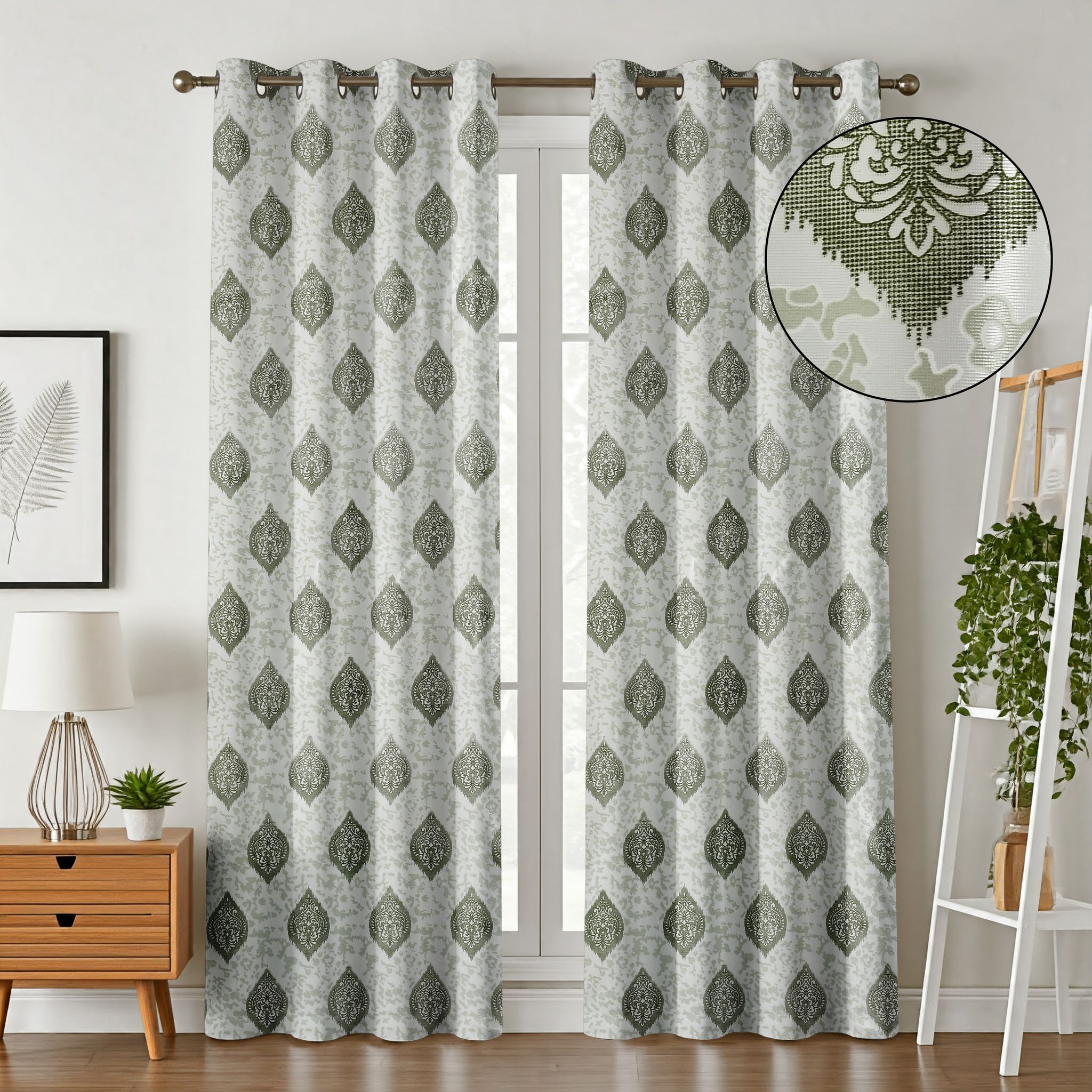 Luxury Blackout Curtains for Bedroom, 100% Light Blocking Thermal Insulated Grommet Top Room Darkening Curtains