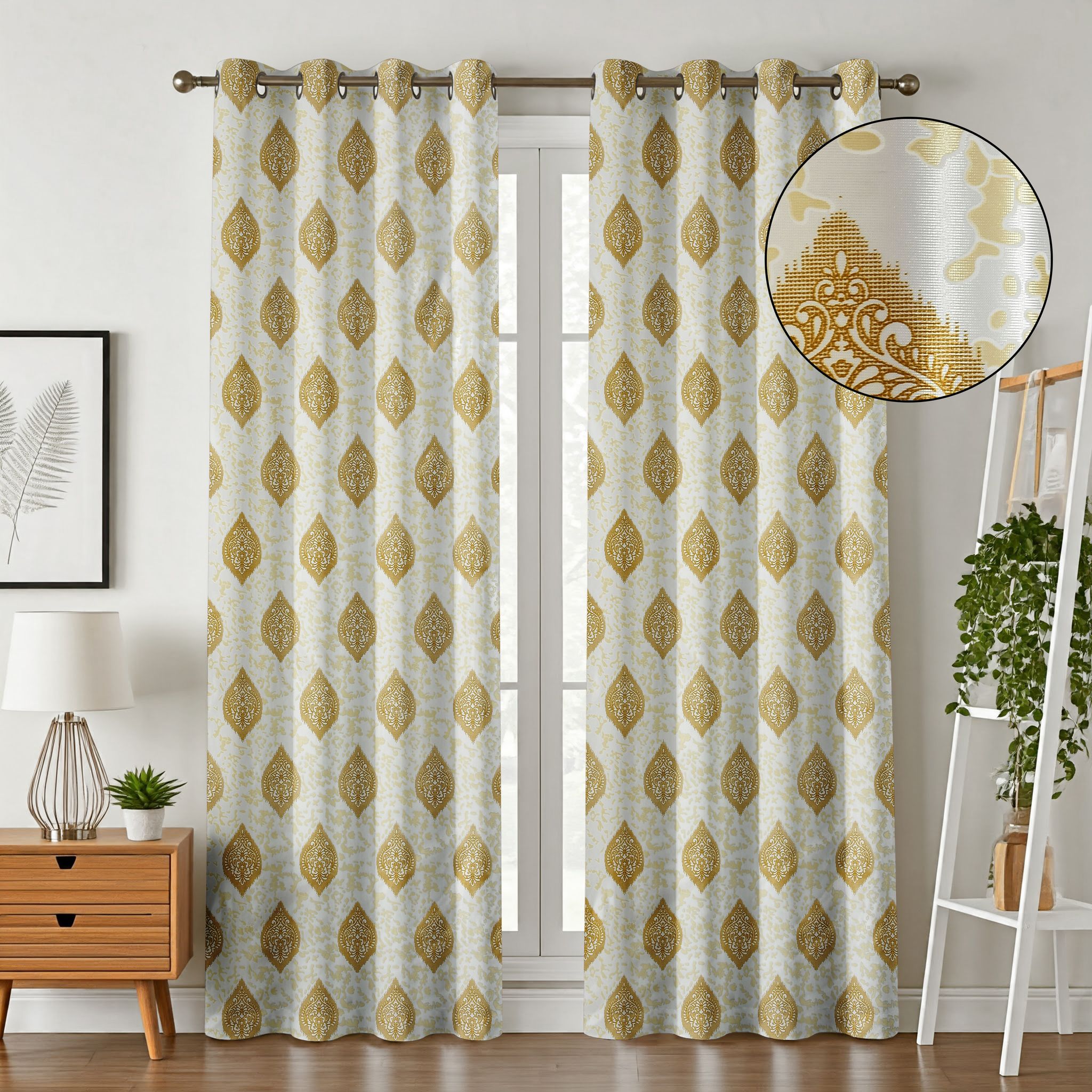Luxury Blackout Curtains for Bedroom, 100% Light Blocking Thermal Insulated Grommet Top Room Darkening Curtains