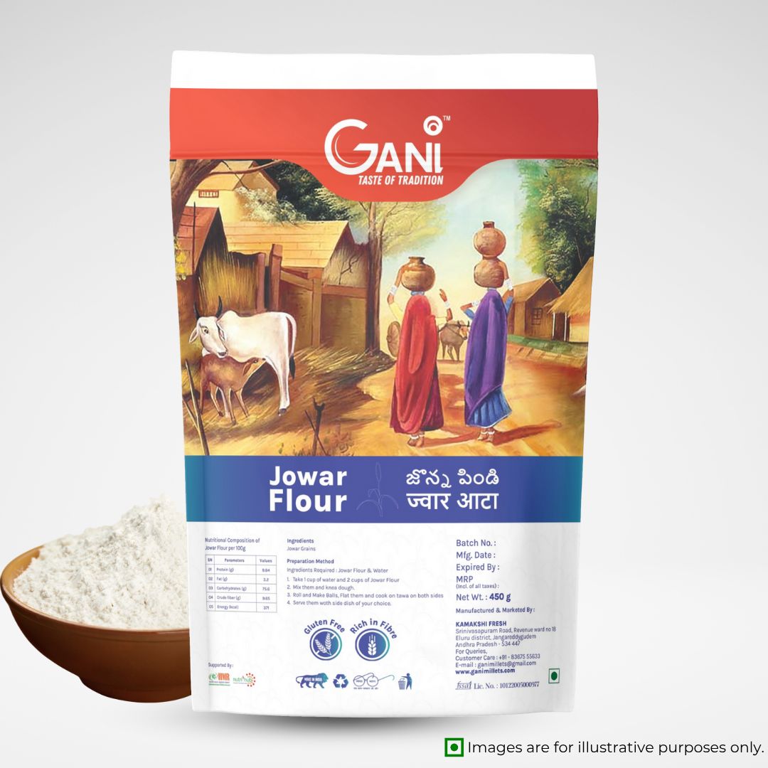 Gani Jowar Flour - 450g | Sorghum Millet Flour Gluten-Free & Rich in Fiber