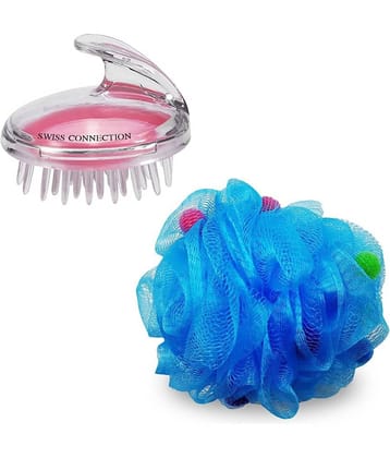 Swiss Connection Scalp Massager Bath Sponge Assorted Pack of 2