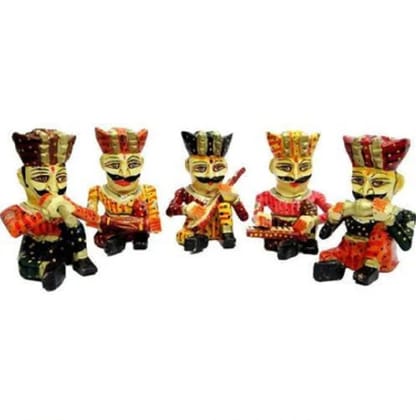 Wooden Band Figurines - Handcrafted Musical Ensemble