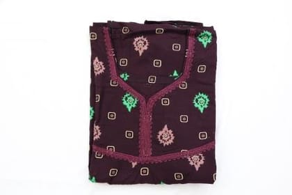 Elegant Maroon Nighty with Exquisite Detailing