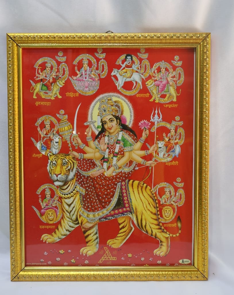 Maa Durga Devi Religious Framed Print - Pooja Needs | Buy online on ZillyBuy