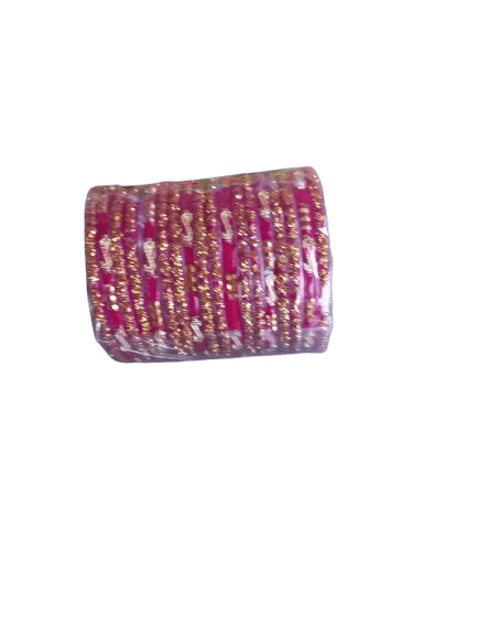 Red Glass Bangles with Golden Raine stones - Bangles & Bracelets | Buy online on ZillyBuy