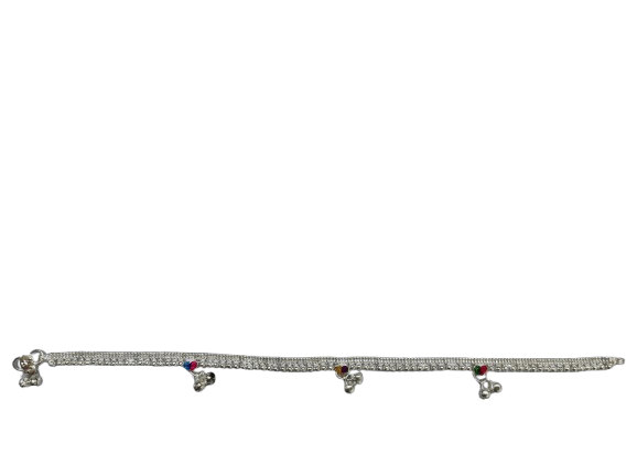 Elegant Silver Anklet with Dainty Embellishments - Anklets | Buy online on ZillyBuy