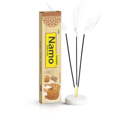 Giri Namo Sandal Incense Sticks | Agarbatti  | Agarbathi for Pooja 10 sticks
