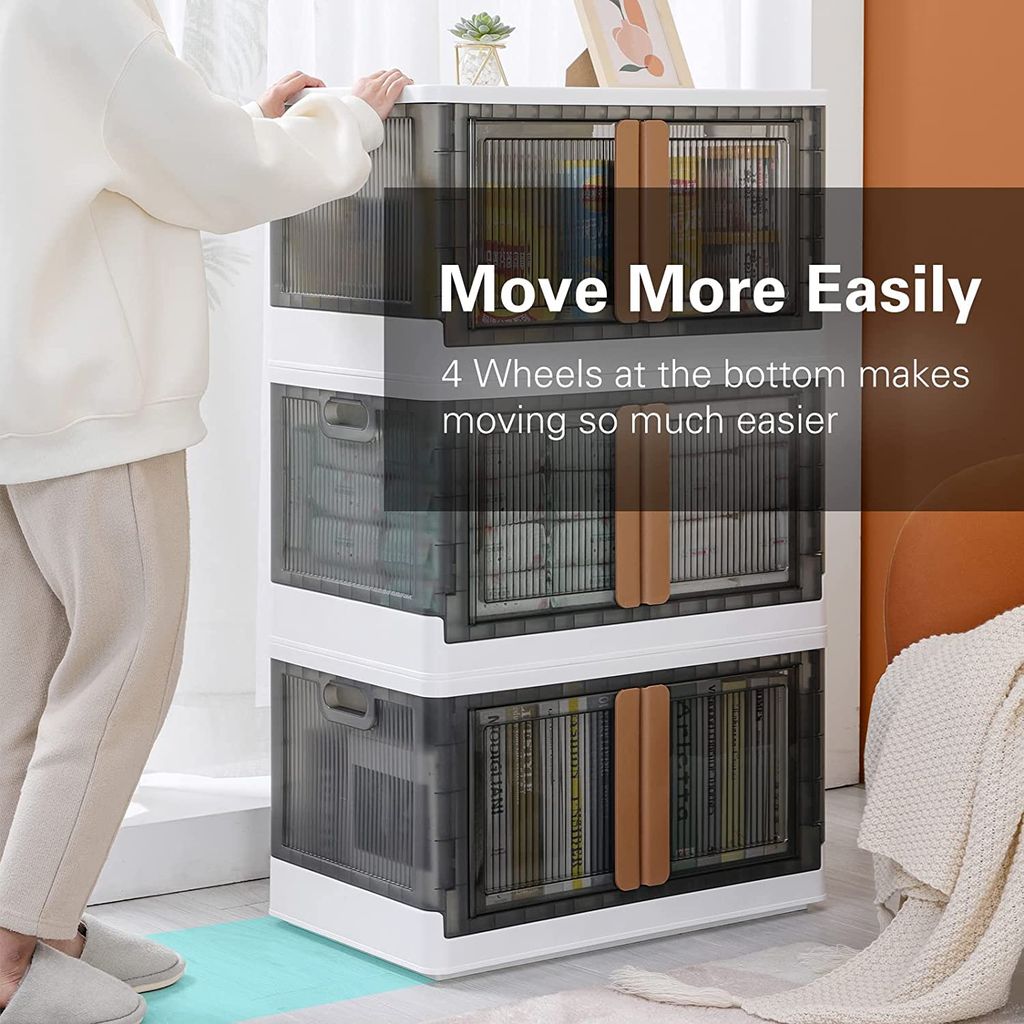 Plastic Folding Wardrobe Storage Organizer (3 Layer / 1 Pc)