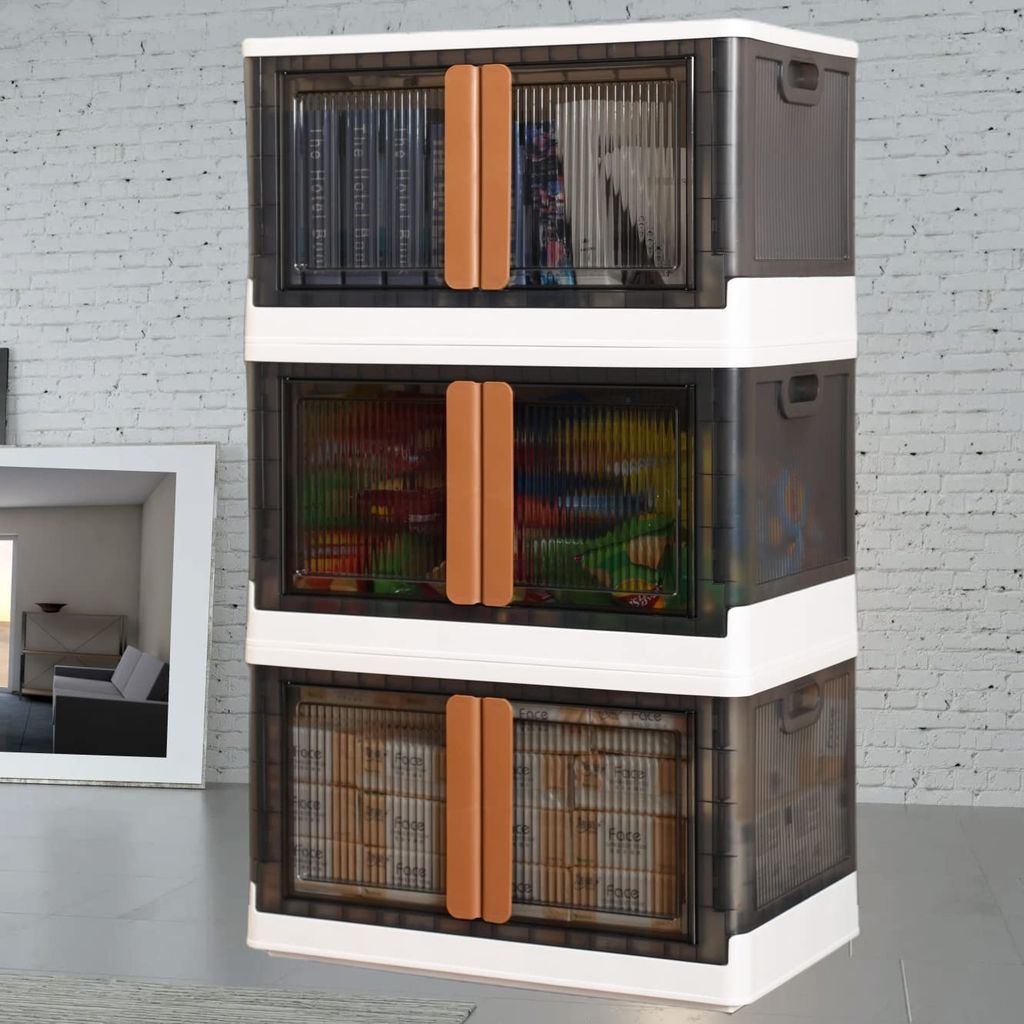 Plastic Folding Wardrobe Storage Organizer (3 Layer / 1 Pc)