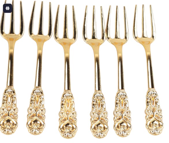 Premium Cutlery Set 24 Pcs with Oval Shaped Stand | Beautiful Stylish Oval Designed Cutlery Sets, Egg-Shaped Luxury Spoon Holder Set (Golden / 24 pcs set)