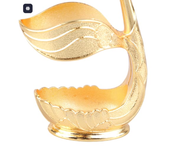 Premium Cutlery Set 24 Pcs with Oval Shaped Stand | Beautiful Stylish Oval Designed Cutlery Sets, Egg-Shaped Luxury Spoon Holder Set (Golden / 24 pcs set)