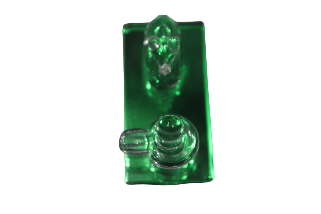 Lord Shiva and Nandi Statue Idol Showpiece of Crystal Glass
