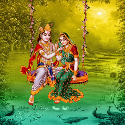 SWINGING IN DIVINE HARMONY 24in X 24in WITH BLACK FRAME