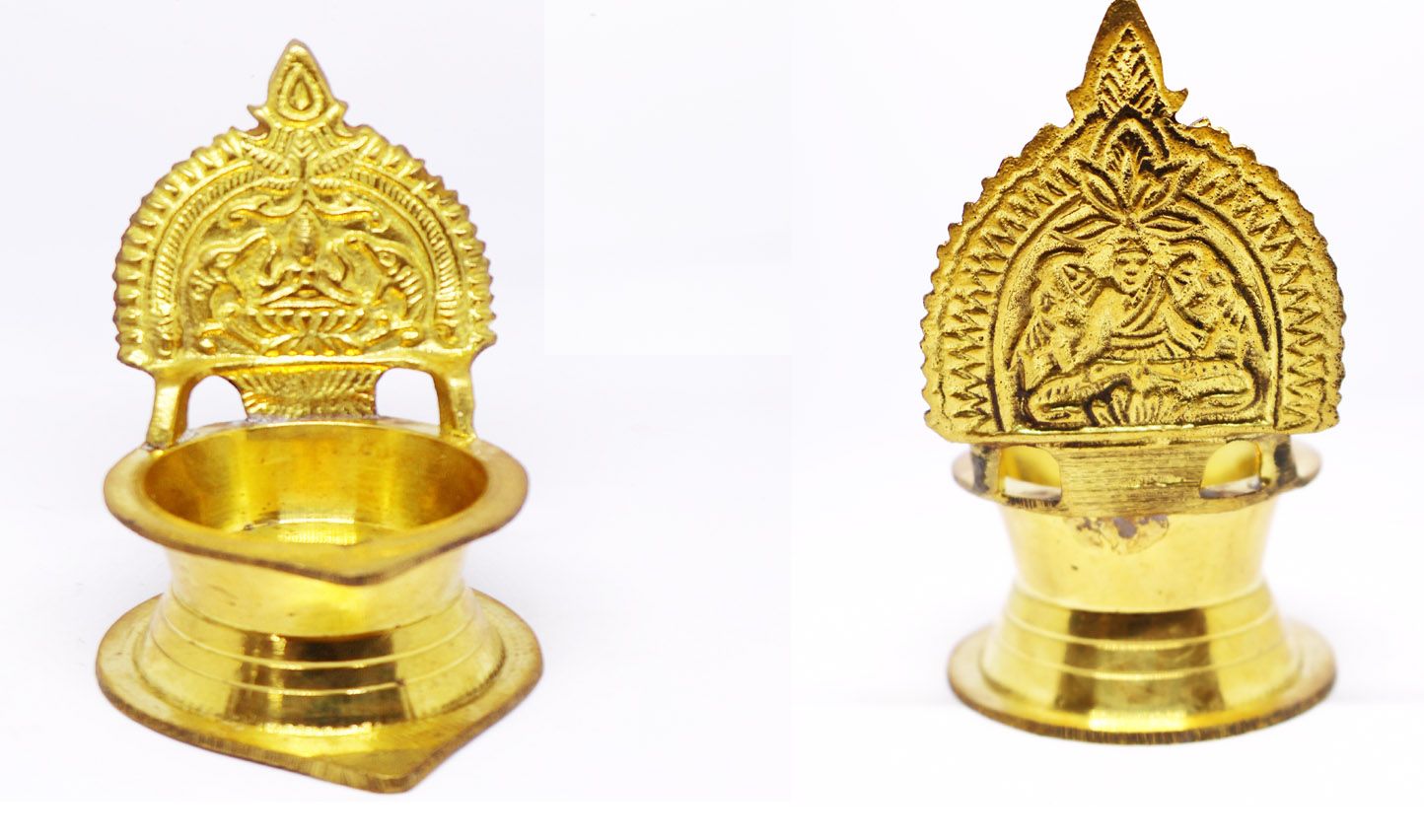 Exquisite Brass Diya: Traditional Indian Oil Lamp