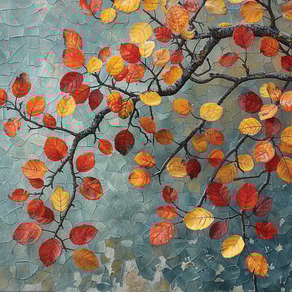 SELECTIVE SOFT LEAFE 24in X 24in WITH BLACK FRAME