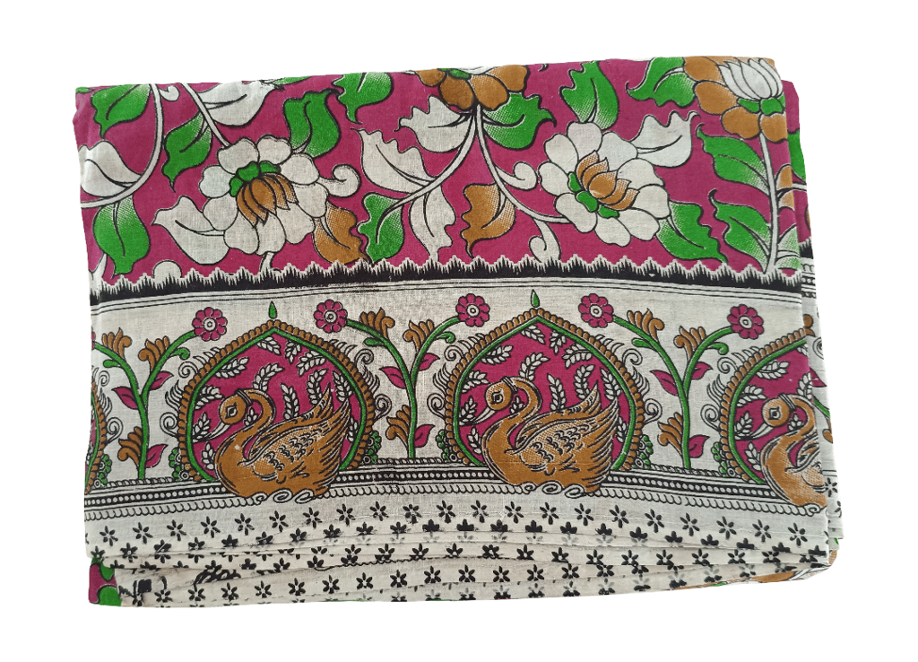 Cotton Kalmakari Saree - Sarees | Buy online on ZillyBuy