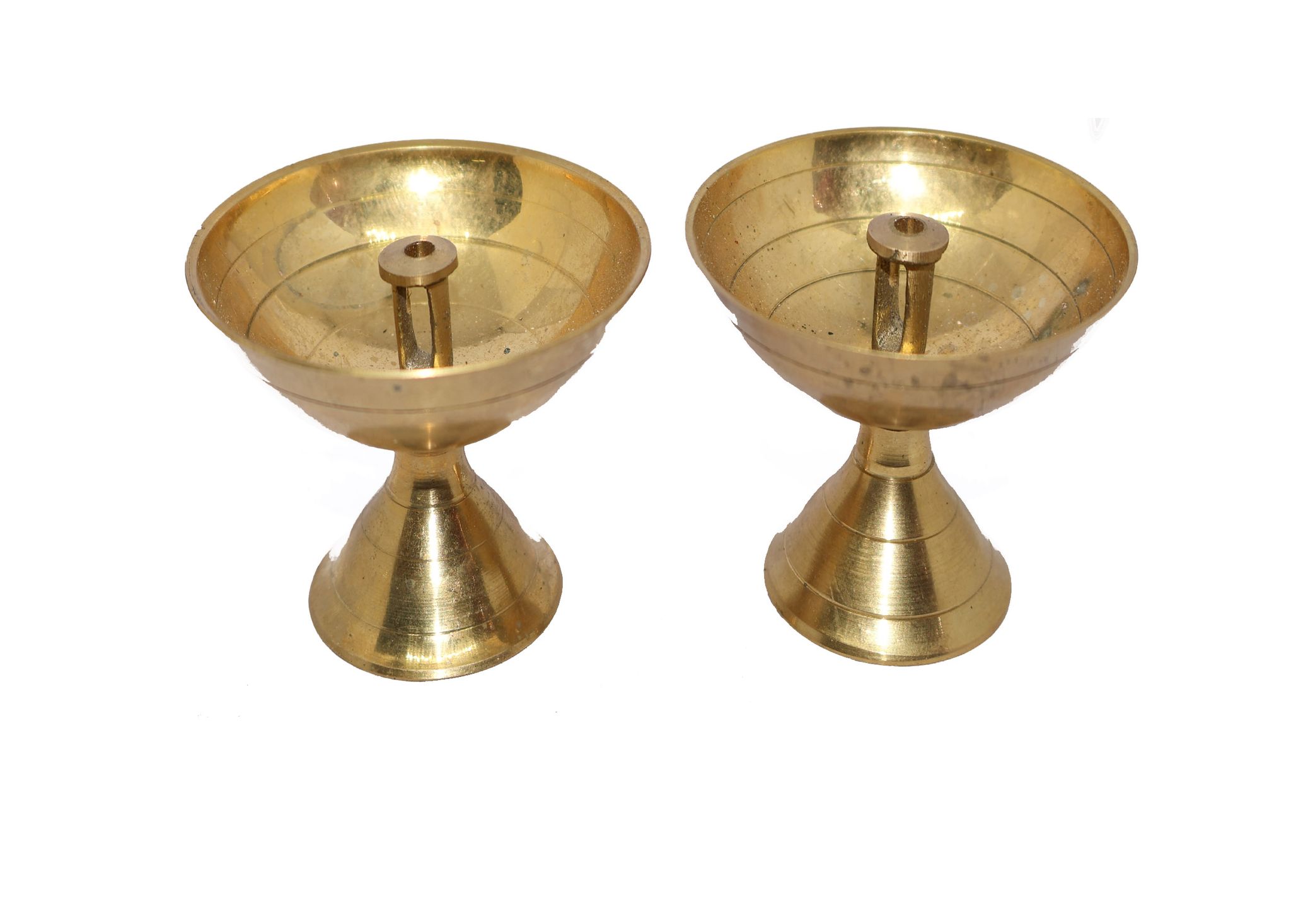 Small Brass Oil Lamps - Traditional Diya for Home Decor