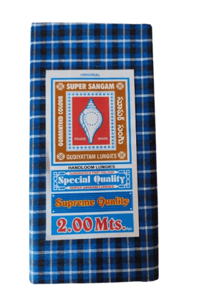 Super Sangam Handloom Lungi - Supreme Quality - 2.00 Mts
