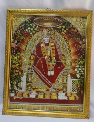 Framed Sai Baba Print Framed Sai Baba Print