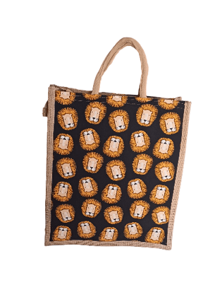 Lion Face Print Tote Bag - Stylish & Fun Shopping Bag