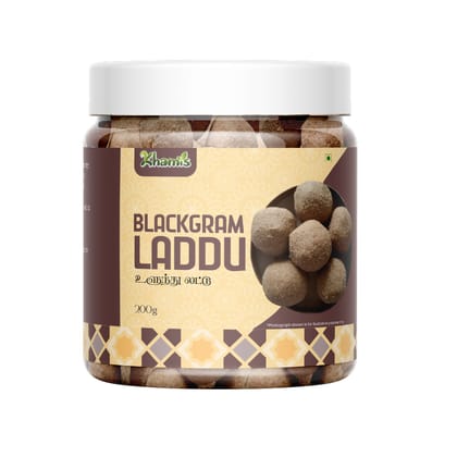 Blackgram Laddu (Urad Dal) – Protein-Rich Traditional Sweet with Jaggery | Healthy Indian Mithai | Ulundhu Laddu-A Nutritious Sweet | Khamis Healthy Foods -200g